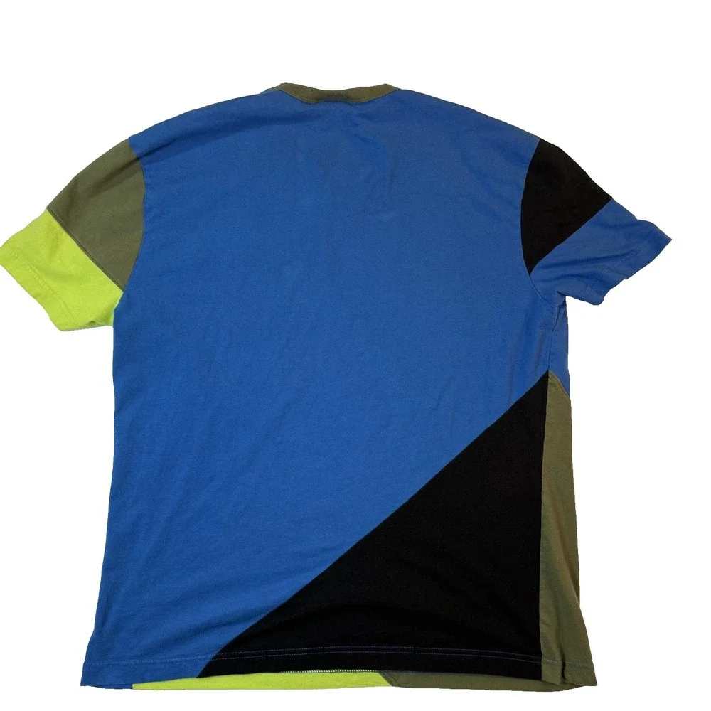 Vintage Y2K Champion Colorblock TShirt Mens L Blue Green Streetwear Skate - Picture 6 of 6